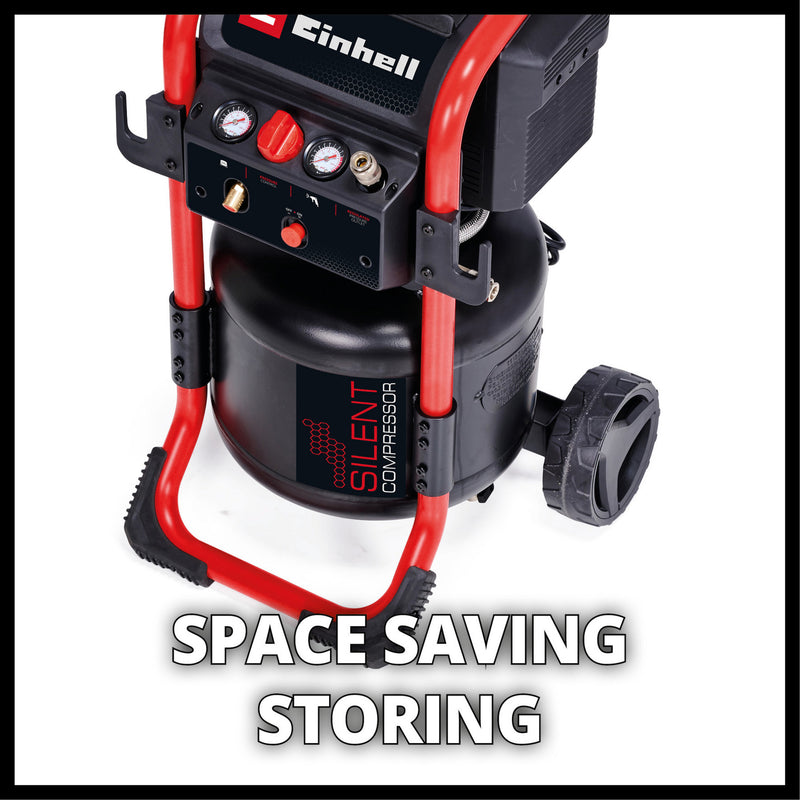 Load image into Gallery viewer, Einhell te-ac 240 24 silent compressor (zwart rood, 24 liter)