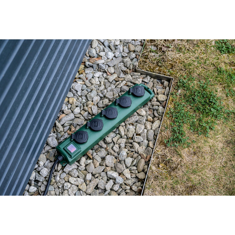 Load image into Gallery viewer, Brennenstuhl super-solid sl 554 tuin-contactverdeler stekkerdoos (donkergroen, 5 meter)