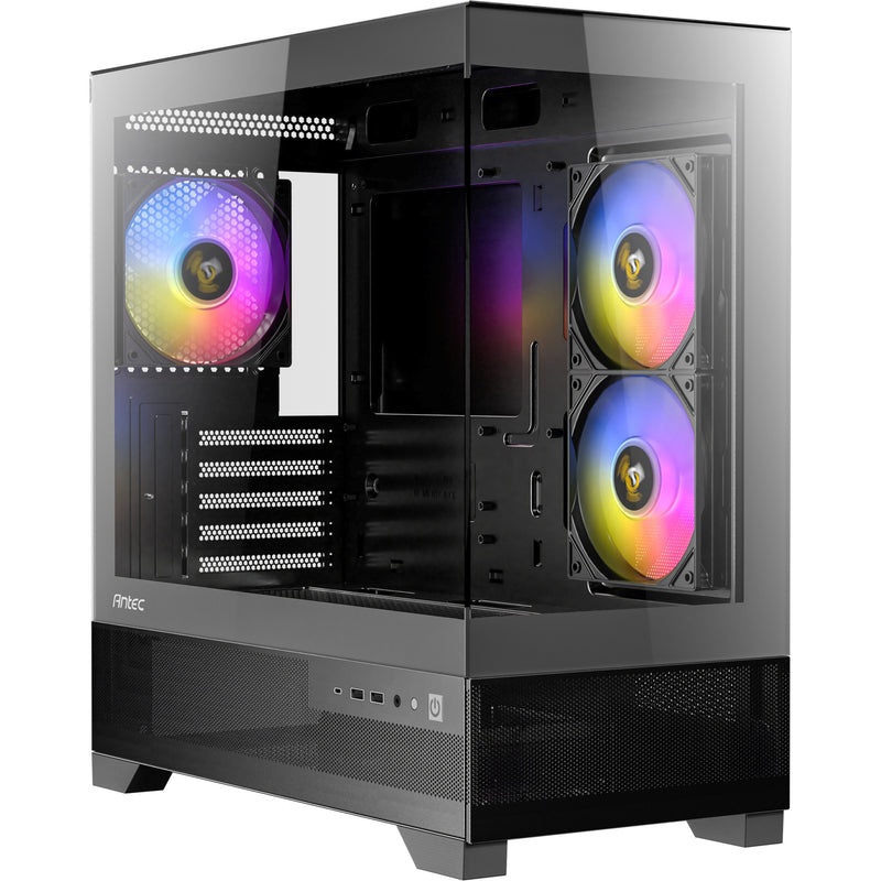 Load image into Gallery viewer, Antec cx500m argb mini tower behuizing (zwart | 2x usb-a | 1x usb-c | tempered glass)