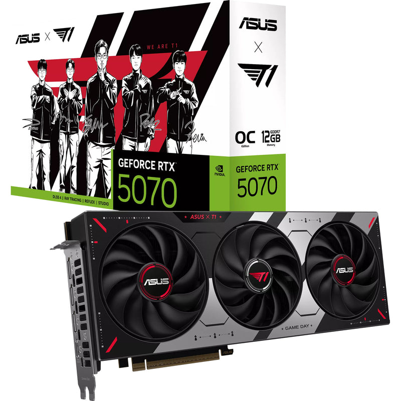 Load image into Gallery viewer, Asus t1 geforce rtx 5070 oc grafische kaart (3x displayport, 1x hdmi 2.1, dlss 4)