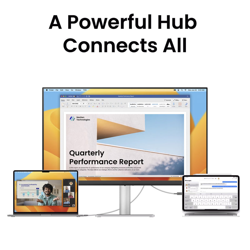 Load image into Gallery viewer, Benq ma270up voor macbook 27 4k uhd monitor (zilver, hdmi, usb-a, usb-c, audio)