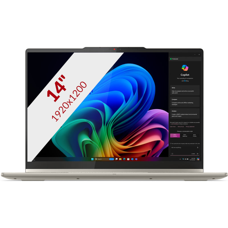 Afbeelding laden in galerijviewer, Lenovo yoga 7 2-in-1 14akp10 (83jr00atmh) 14 copilot+ laptop (aluminium | ryzen ai 7 350 | radeon 860m graphics | 16 gb | 512 gb ssd | touch)