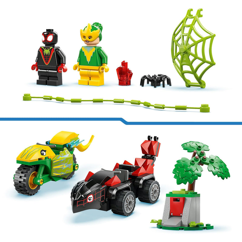 Load image into Gallery viewer, Lego spidey 11198 spin en electro achtervolging met dinosaurusvoertuigen