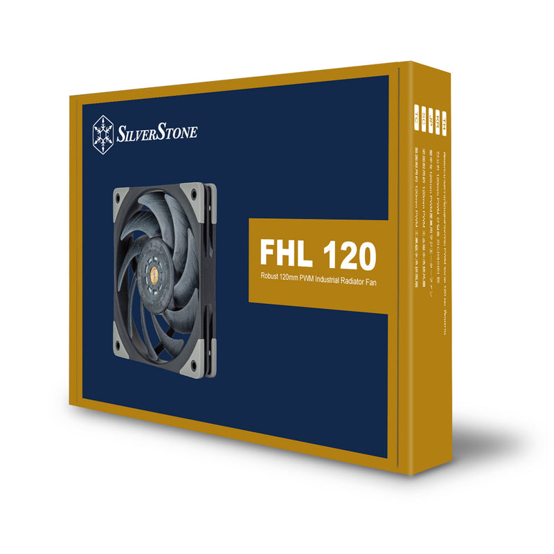 Load image into Gallery viewer, Silverstone fhl120 case fan (zwart, 120 x 120 x 25 mm, pwm)