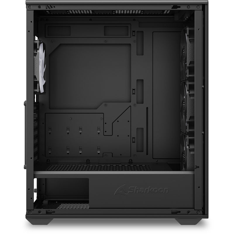 Load image into Gallery viewer, Sharkoon vk4 rainbow midi tower behuizing (zwart | 2x usb-a | rgb | tempered glass)