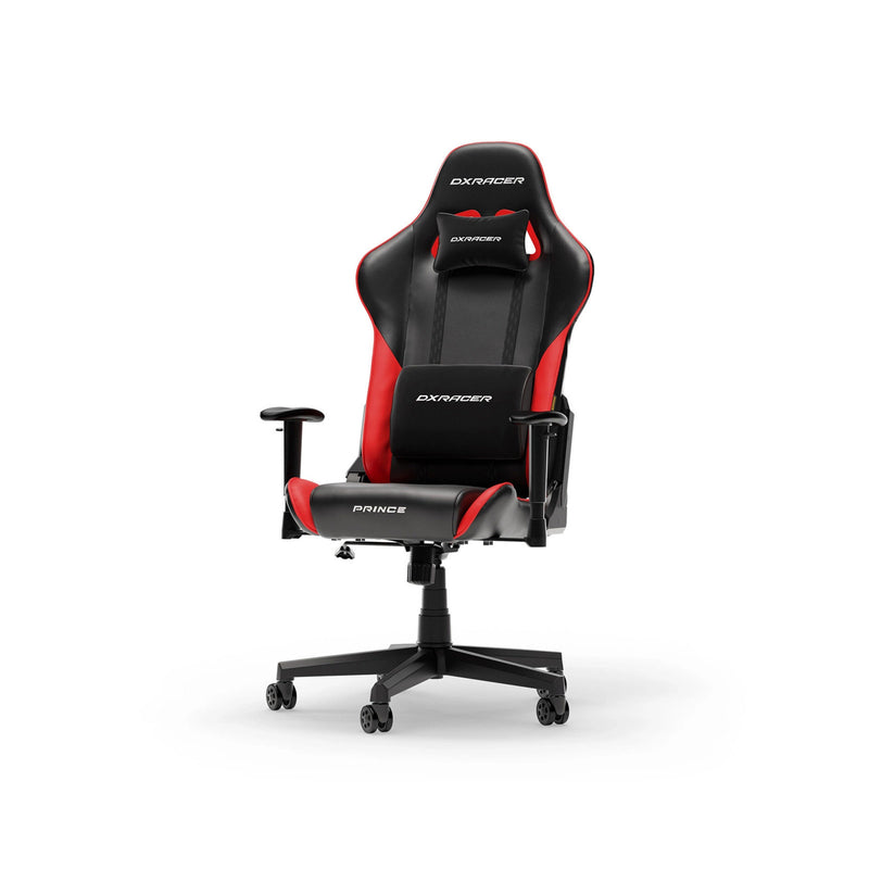 Afbeelding laden in galerijviewer, Dxracer prince l black red pvc leather gamestoel (zwart rood)
