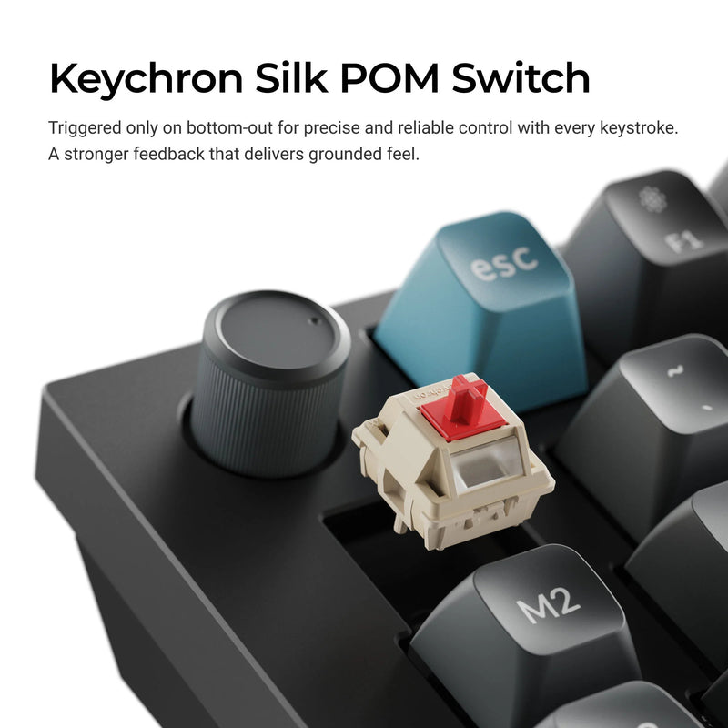 Load image into Gallery viewer, Keychron q13 ultra-p1 8k wireless custom mechanical keyboard (wit, us lay-out (qwerty), silk pom red, 96%, rgb, hot swap, 8k, 2.4 ghz | bluetooth 5.2 | usb-c)