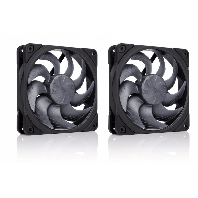 Load image into Gallery viewer, Noctua nf-a12x25 g2 pwm sx2-pp chromax.black case fans (zwart, 2 stuks, 120 x 120 x 25 mm)