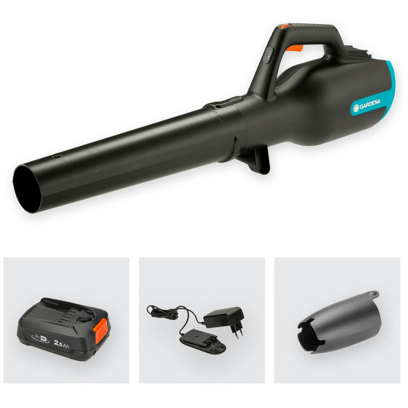 Load image into Gallery viewer, Gardena accu bladblazer powerjet 18v p4a set (grijs turquoise, 14890-20, accu inbegrepen)
