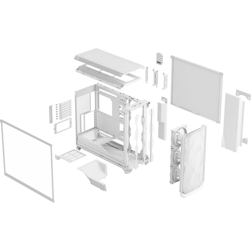 Afbeelding laden in galerijviewer, Fractal design meshify 3 xl ambience pro rgb big tower behuizing (wit | 2x usb-a | 1x usb-c | rgb | tempered glass)