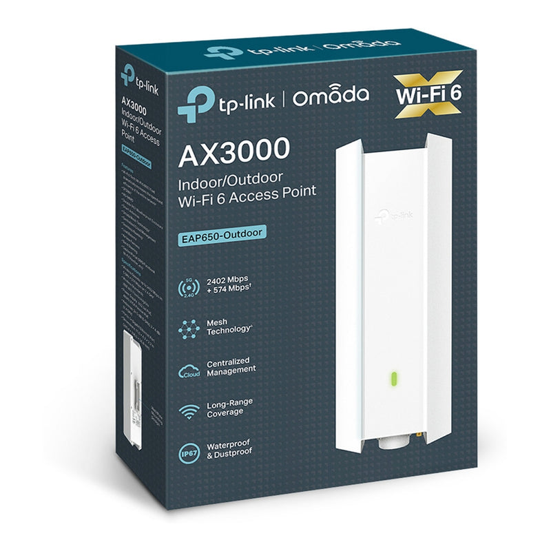 Load image into Gallery viewer, Tp-link omada eap650-outdoor ax3000 wifi 6 access point (wit, poe)