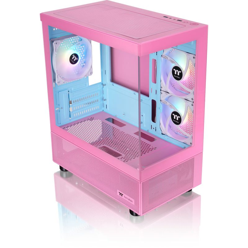 Load image into Gallery viewer, Thermaltake view 170 tg argb mini tower behuizing (roze | 2x usb-a | rgb | tempered glass)