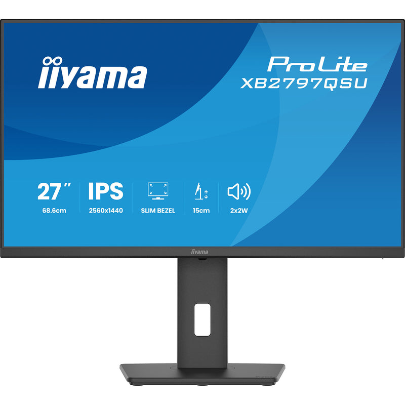 Load image into Gallery viewer, Iiyama prolite xb2797qsu-b1 27 monitor (zwart (mat), hdmi, displayport, usb, audio)