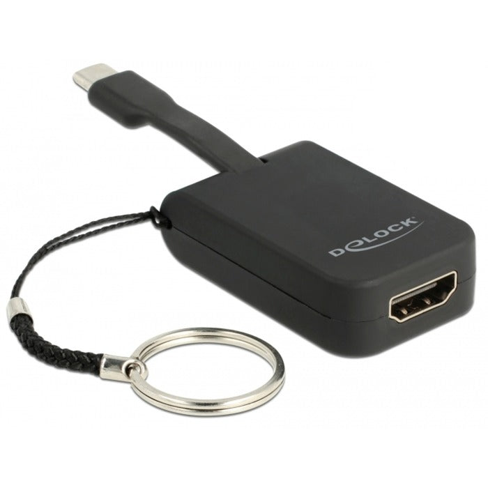 Load image into Gallery viewer, Delock usb-c > hdmi adapter sleutelhanger (zwart, 4k 30hz)