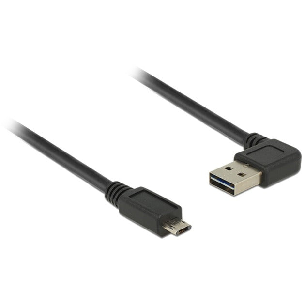 Load image into Gallery viewer, Delock easy-usb-a 2.0 male > easy-usb micro-usb-b 2.0 male kabel (zwart, 2 meter)