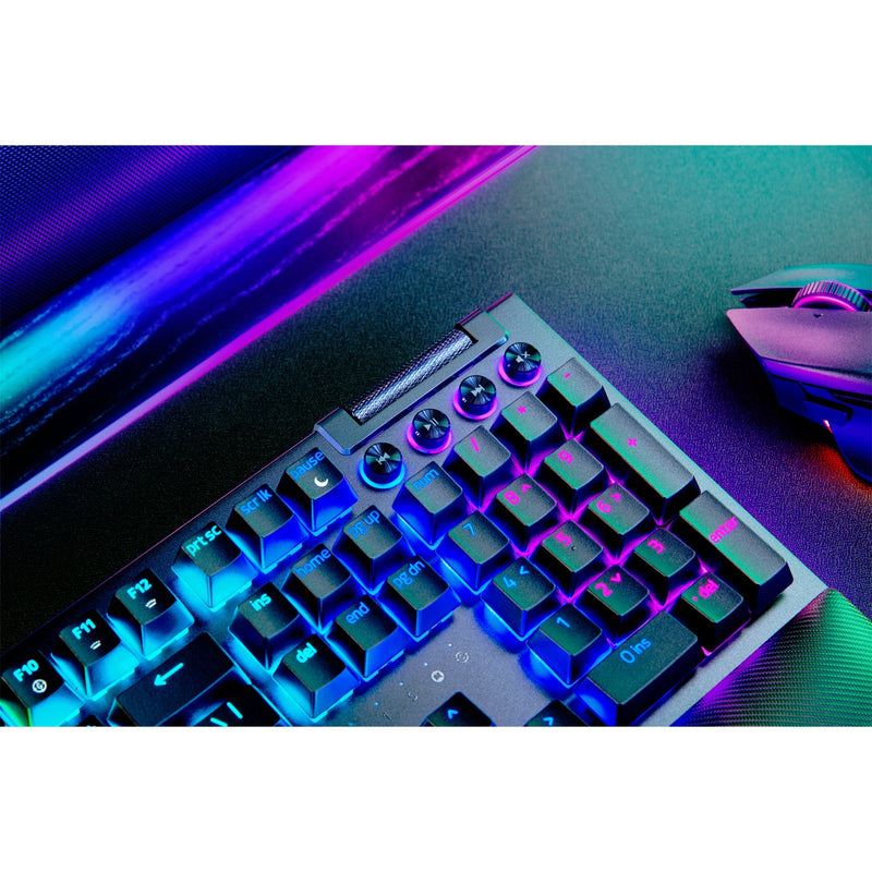 Load image into Gallery viewer, Razer blackwidow v4 pro, gaming toetsenbord (zwart, us lay-out, yellow, rgb leds, doubleshot abs)
