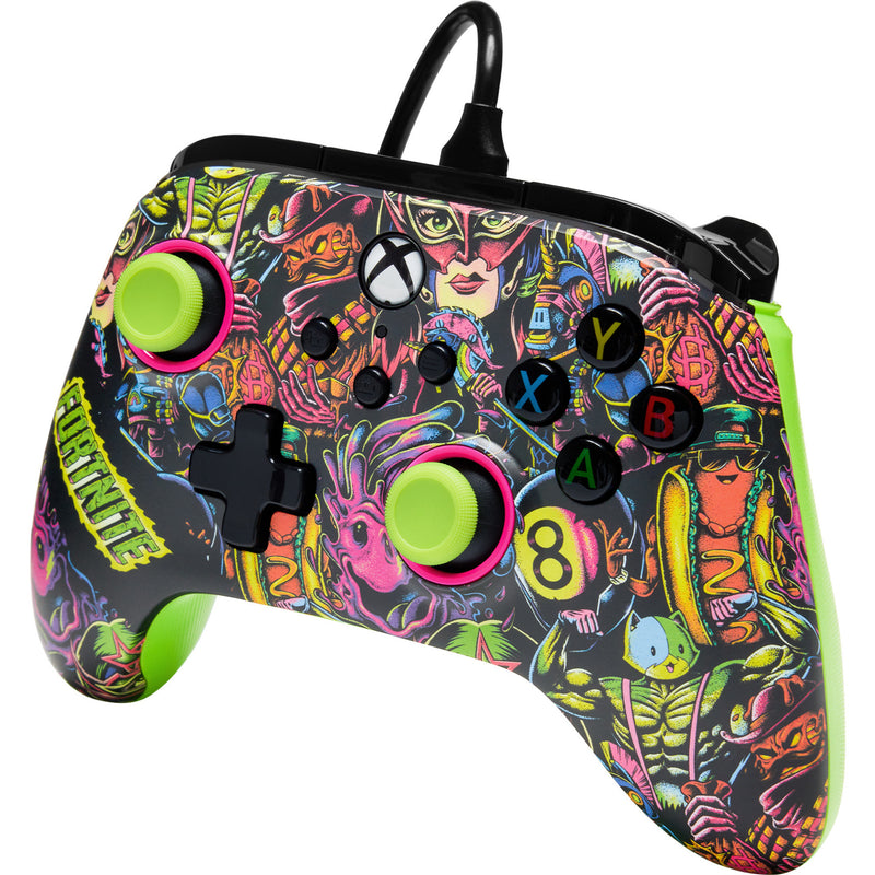 Load image into Gallery viewer, Powera advantage controller met kabel voor de xbox series x|s - fortnite: glow (neongroen, xbox series x|s, xbox one, pc)