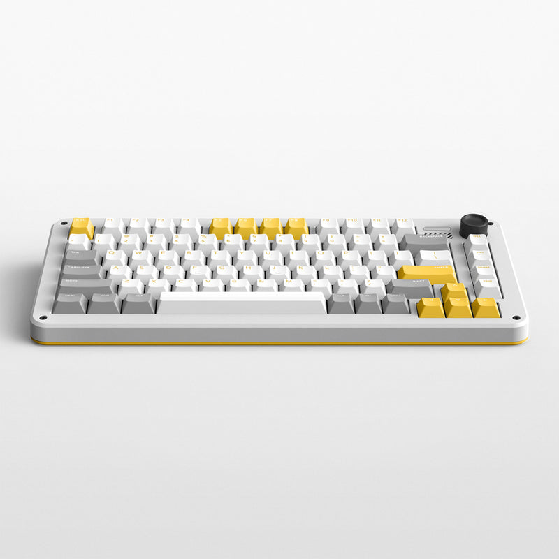 Load image into Gallery viewer, Ty iqunix zx75 gravi wave wireless mechanical keyboard (grijs, us lay-out (qwer), gateron red, 75%, rgb leds, hot-swappable, double-shot pbt, 2.4ghz | bluetooth 5.1 | usb-c)