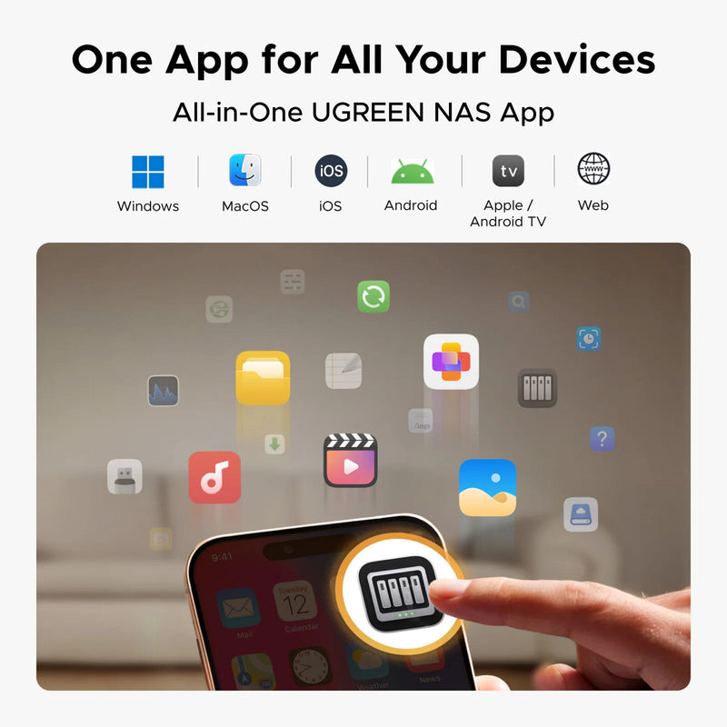 Load image into Gallery viewer, Ugreen nasync dh2300 (grijs, 1gbe, hdmi, usb)