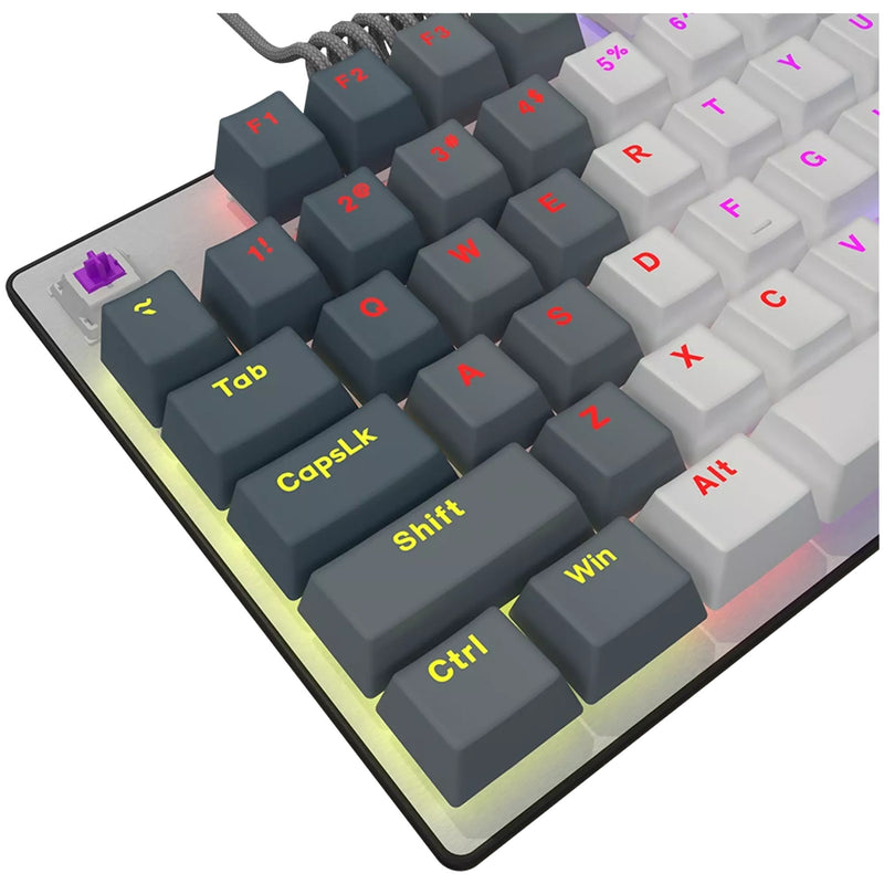 Afbeelding laden in galerijviewer, Lorgar azar 514tkl rgb mechanisch gaming toetsenbord (wit, us lay-out (qwerty), logar dream, 80% (tkl), rgb)