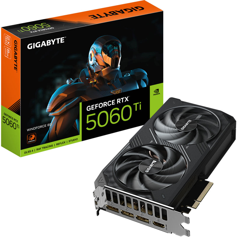 Load image into Gallery viewer, Gigabyte geforce rtx 5060 ti windforce 8g grafische kaart (3x displayport, 1x hdmi)