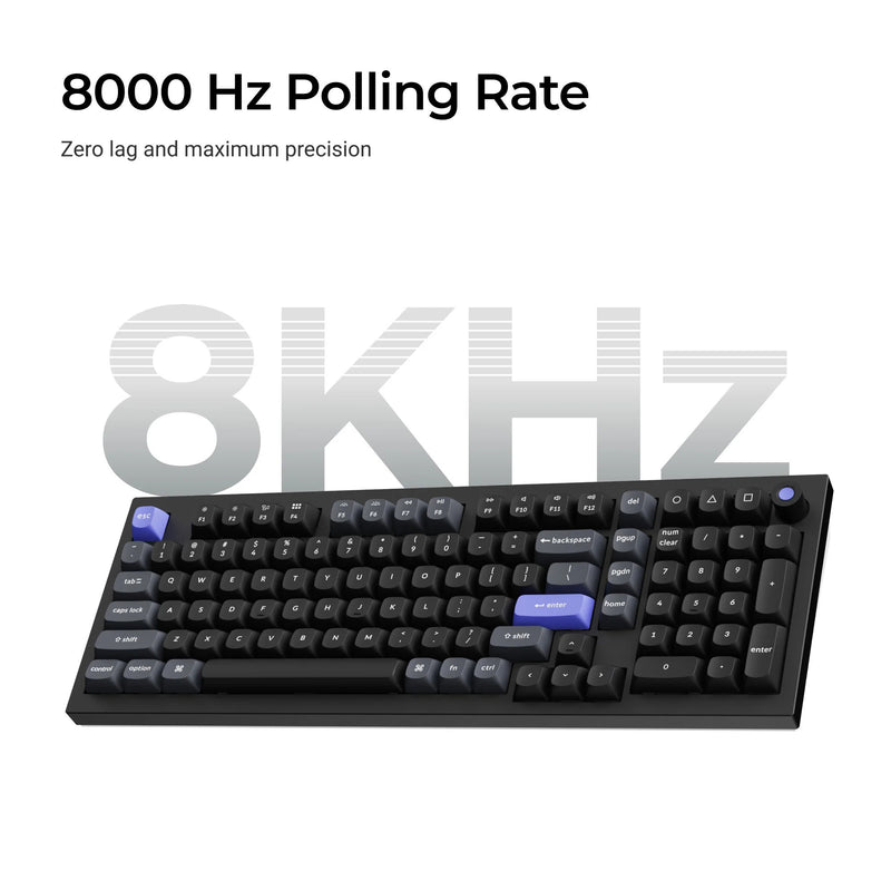 Load image into Gallery viewer, Keychron q5 he 8k magnetic switch keyboard (wit, us lay-out (qwerty), ultra-fast lime, 96%, rgb leds, osa double-shot pbt, hot swap, knob)