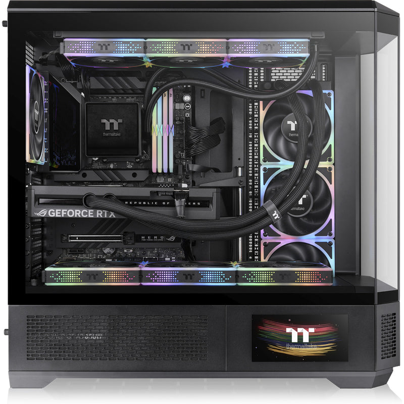 Load image into Gallery viewer, Thermaltake view 600 tg big tower behuizing (zwart | 2x usb-a | 1x usb-c | tempered glass)