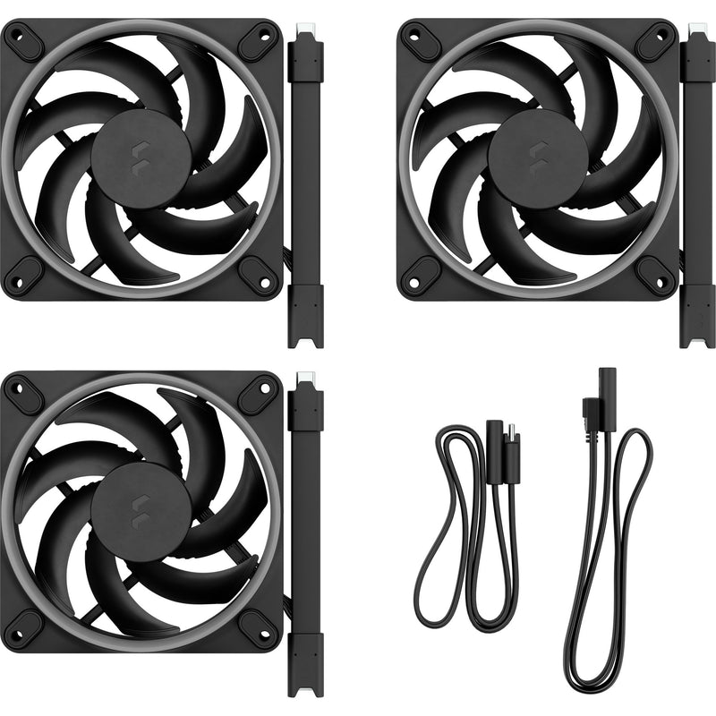 Afbeelding laden in galerijviewer, Fractal design momentum 12 rgb case fans (zwart, 3 stuks, 120 x 120 x 25 mm, pwm)