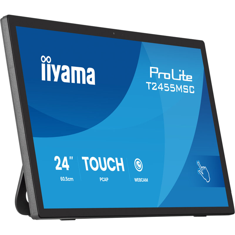Load image into Gallery viewer, Iiyama prolite t2455msc-b2 23.8 touchscreen monitor (zwart, 120 hz, hdmi, displayport, audio, usb, webcam, touch)