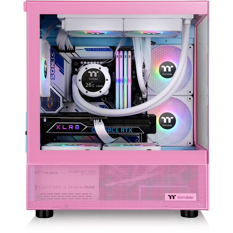 Load image into Gallery viewer, Thermaltake view 170 tg argb mini tower behuizing (roze | 2x usb-a | rgb | tempered glass)