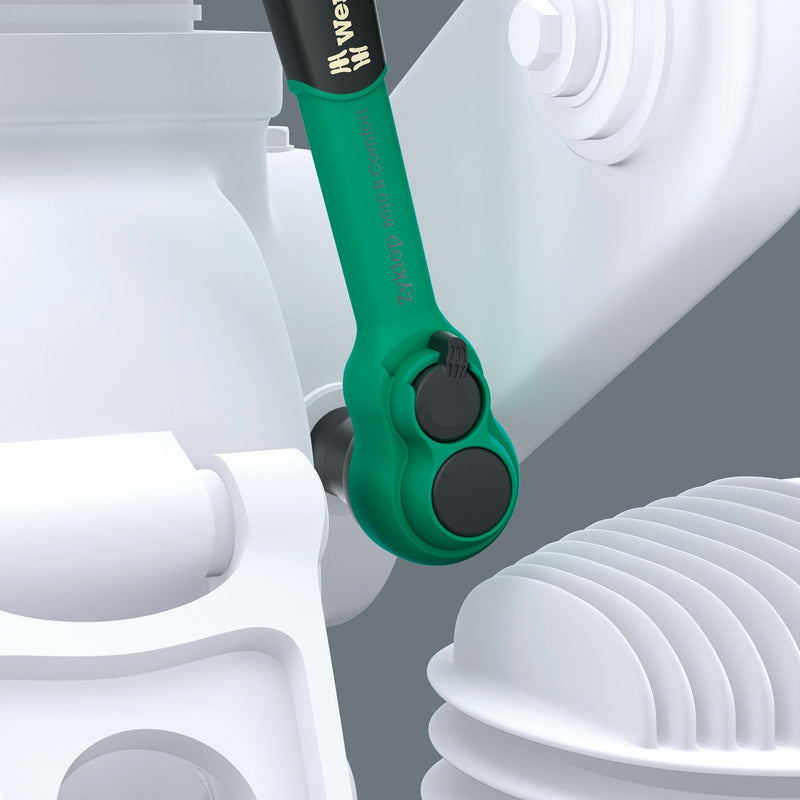 Load image into Gallery viewer, Wera 8010 b zyklop comfort ratel (zwart groen, met omschakelpal en 3 8 aandrijving)