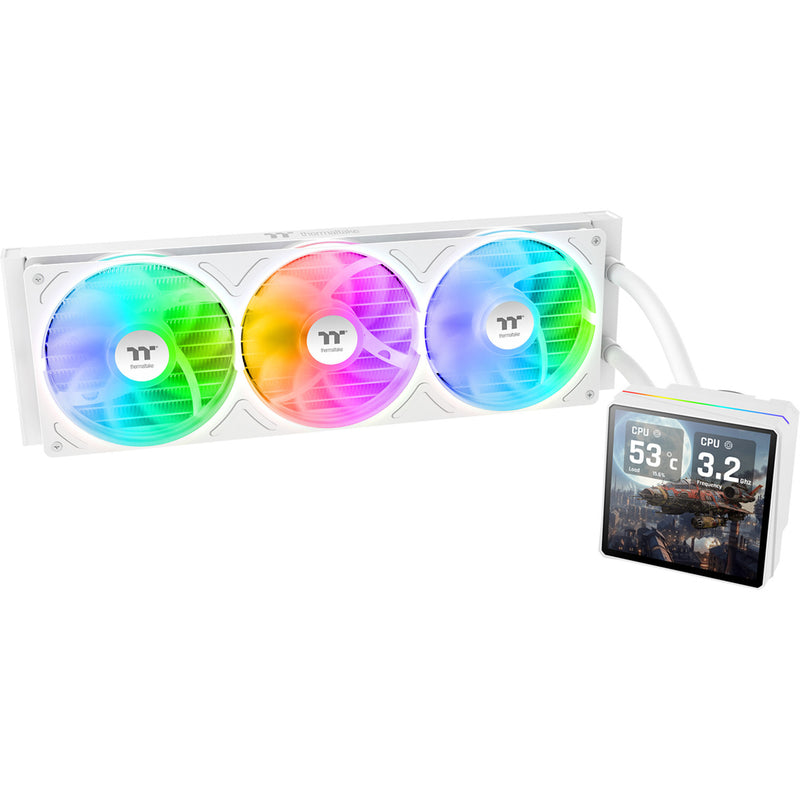 Load image into Gallery viewer, Thermaltake th360 v3 ultra argb sync aio liquid cooler - snow edition waterkoeling (wit)