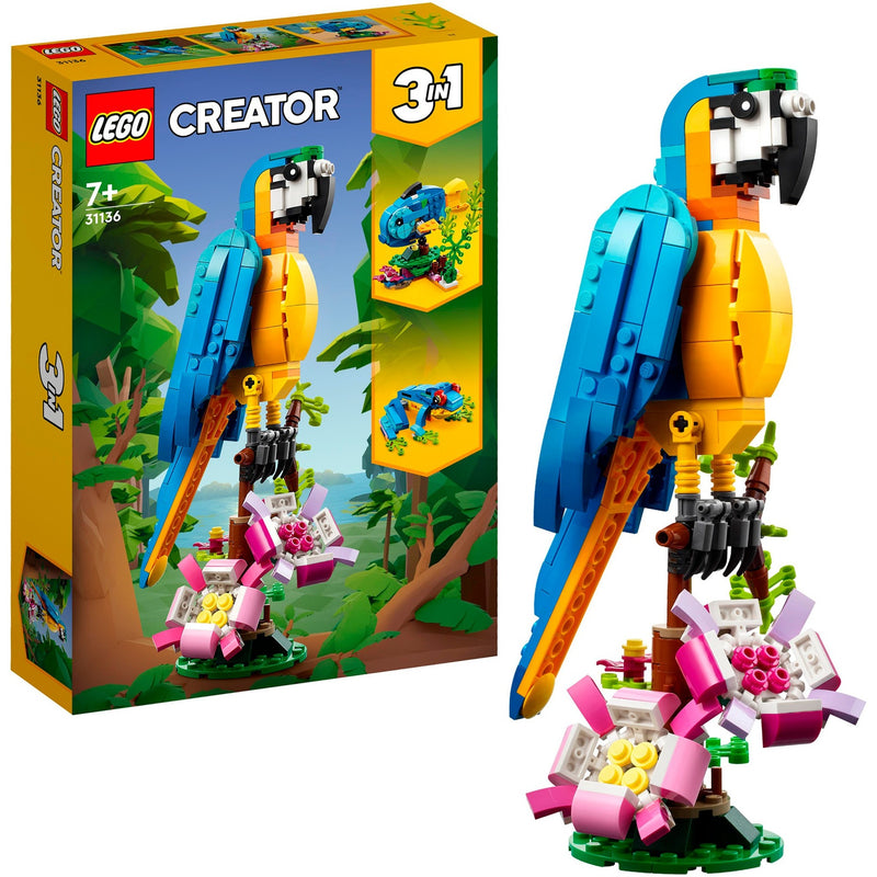Load image into Gallery viewer, Lego creator 3-in-1 - exotische papegaai constructiespeelgoed (31136)