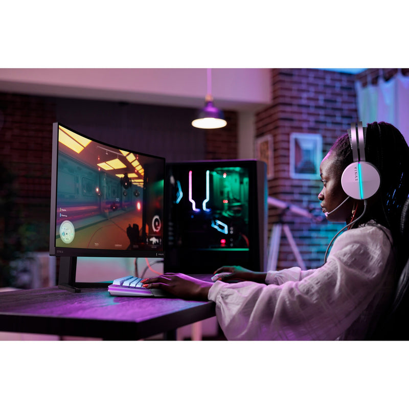 Load image into Gallery viewer, Philips evnia 27m2c5200w 00 27 curved gaming monitor (zwart, 2x hdmi, displayport, 180 hz)