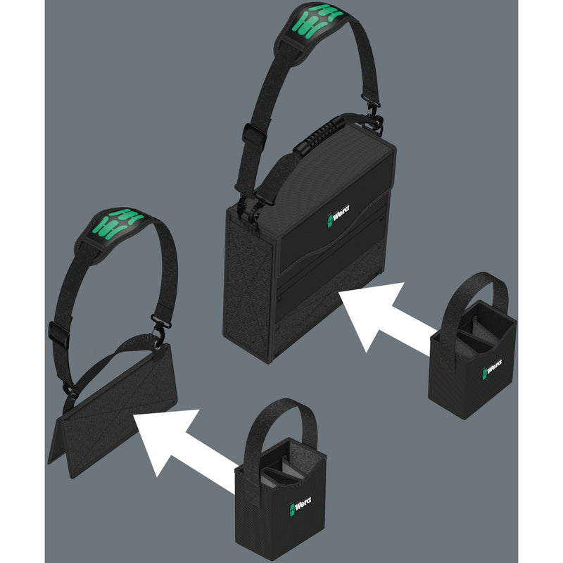 Load image into Gallery viewer, Wera 2go 4 gereedschapsdraagtas (zwart)