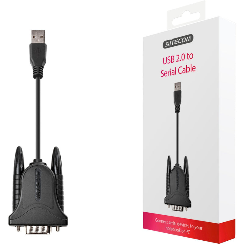 Load image into Gallery viewer, Sitecom usb > seriële kabel 0,6m usb-adapter (zwart zilver, cn-104, retail)