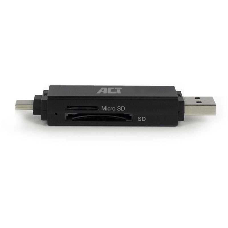 Load image into Gallery viewer, Act connectivity usb-c usb-a kaartlezer, sd micro sd (zwart)