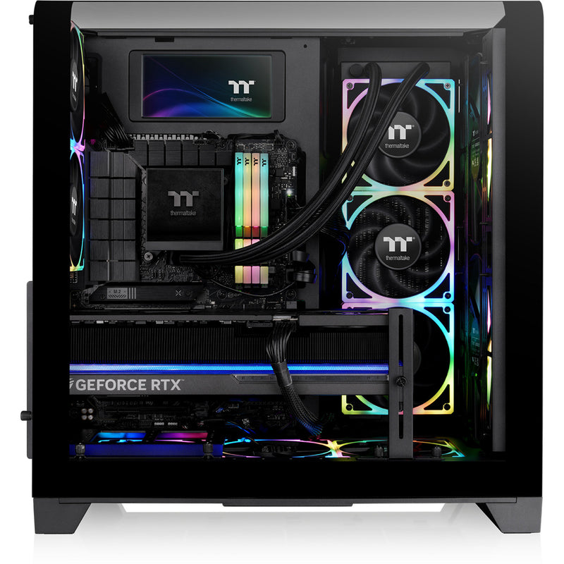 Load image into Gallery viewer, Thermaltake view 390 air midi tower behuizing (zwart | 2x usb-a | 1x usb-c | tempered glass)