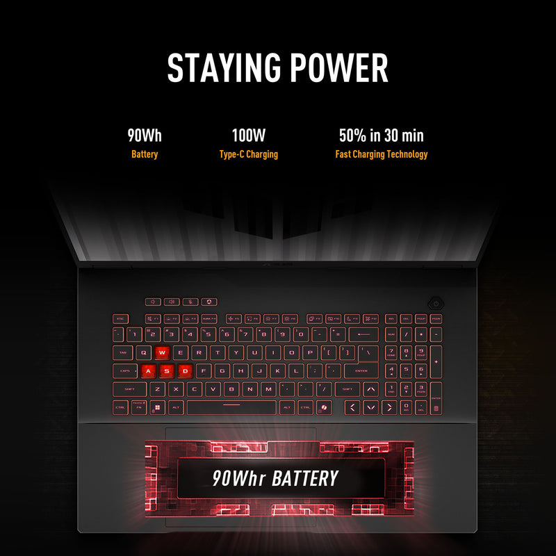 Load image into Gallery viewer, Asus tuf gaming a18 fa808up-s8011w 18 gaming laptop (zwart grijs | r7 260 | rtx 5070 | 16 gb | 1 tb ssd)
