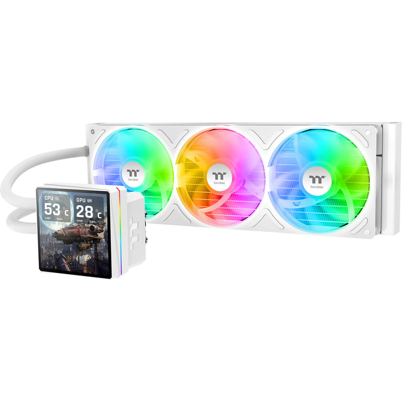 Load image into Gallery viewer, Thermaltake th360 v3 ultra argb sync aio liquid cooler - snow edition waterkoeling (wit)
