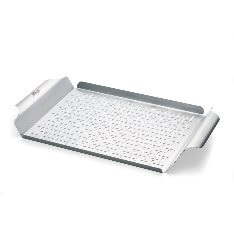 Load image into Gallery viewer, Weber deluxe grillpan grillkorf (zilver)