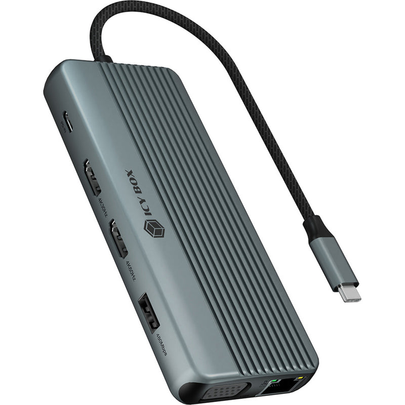 Load image into Gallery viewer, Icy box ib-dk4062-cpd 12-in-1 dockingstation (aluminium)