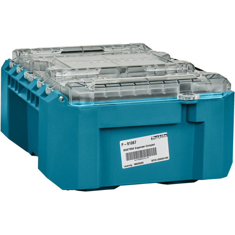 Load image into Gallery viewer, Makita maktrak organizer compact p-91067 gereedschapsbox (blauw zwart)