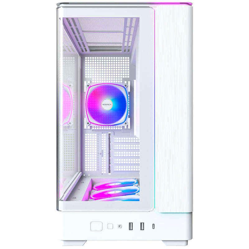 Load image into Gallery viewer, Montech king 15 pro midi tower behuizing (wit | 2x usb-a | 1x usb-c | rgb | window)
