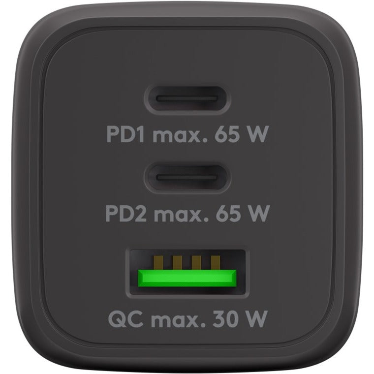 Load image into Gallery viewer, Goobay usb-c snellader nano (65 w) en usb-c textielkabel (zwart, 1 meter)