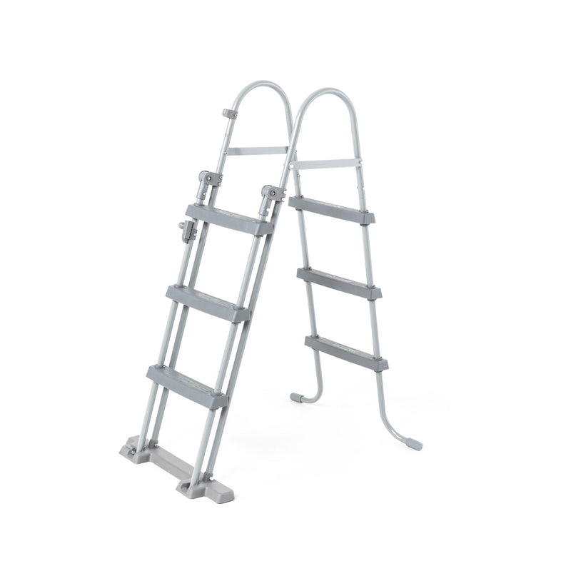 Load image into Gallery viewer, Bestway zwembad steel pro max set rond 366x100 (lichtgrijs, incl. filterpomp (220-240v) + ladder)