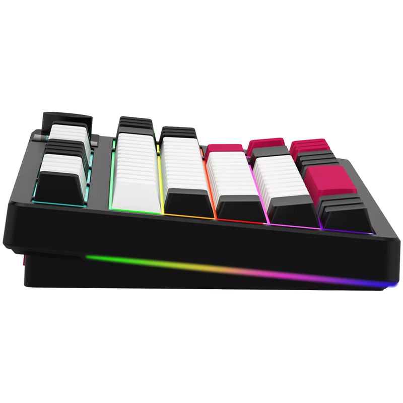 Afbeelding laden in galerijviewer, Lorgar kbp70tklw rgb mechanisch gaming toetsenbord (zwart, us lay-out (qwerty), logar toxic purple, 80% (tkl), rgb, hot-swappable, pbt double-shot, bluetooth | 2.4ghz | usb)