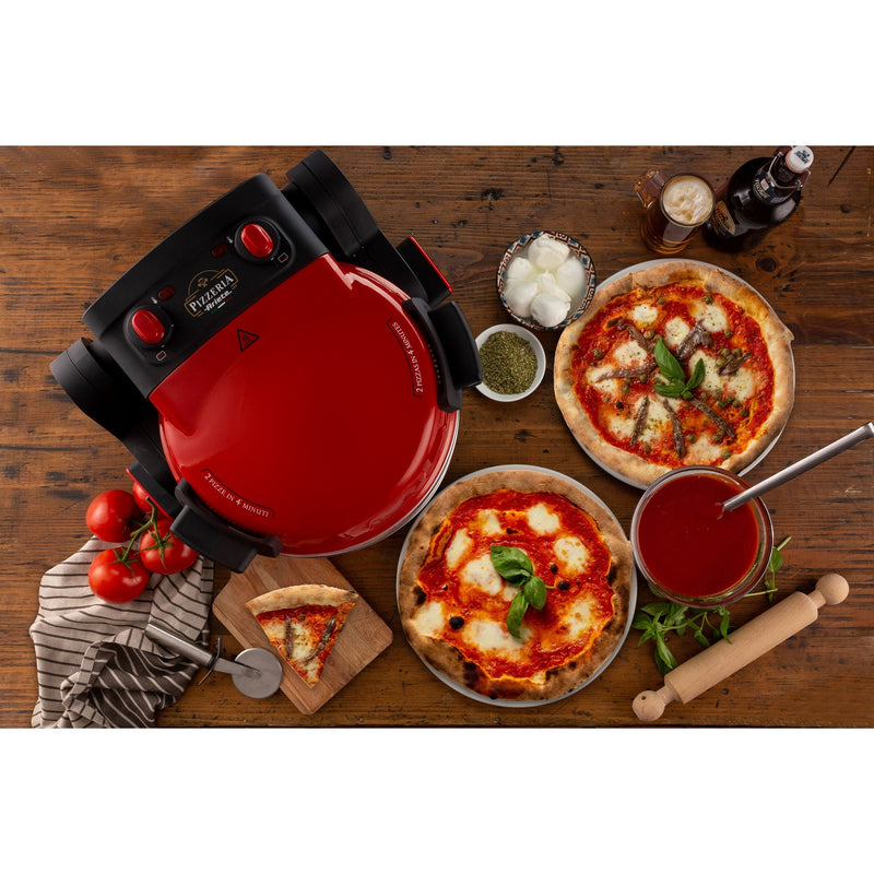 Afbeelding laden in galerijviewer, Ariete dubbele pizzaoven 0927 00 (rood)