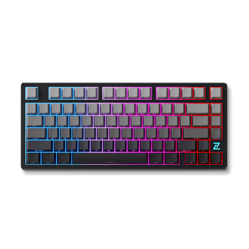 Afbeelding laden in galerijviewer, Mchose z75s mountains gradient flame orange metal top cover wireless mechanical rgb toetsenbord (zwart, us lay-out (qwerty), ttc flame orange, 75%, rgb, hot swap, side engraved pbt, draadloos | bluetooth | usb-c)