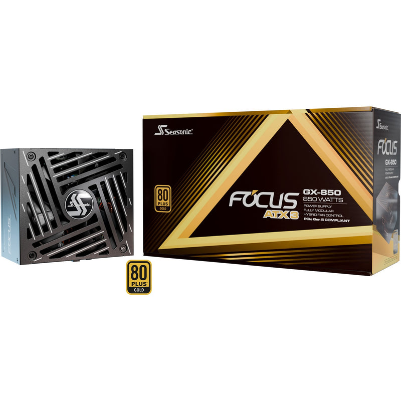 Load image into Gallery viewer, Seasonic focus gx-850-v4 atx3.1 modulaire 850 watt voeding (zwart, 1x 12vhpwr, 3x pcie)
